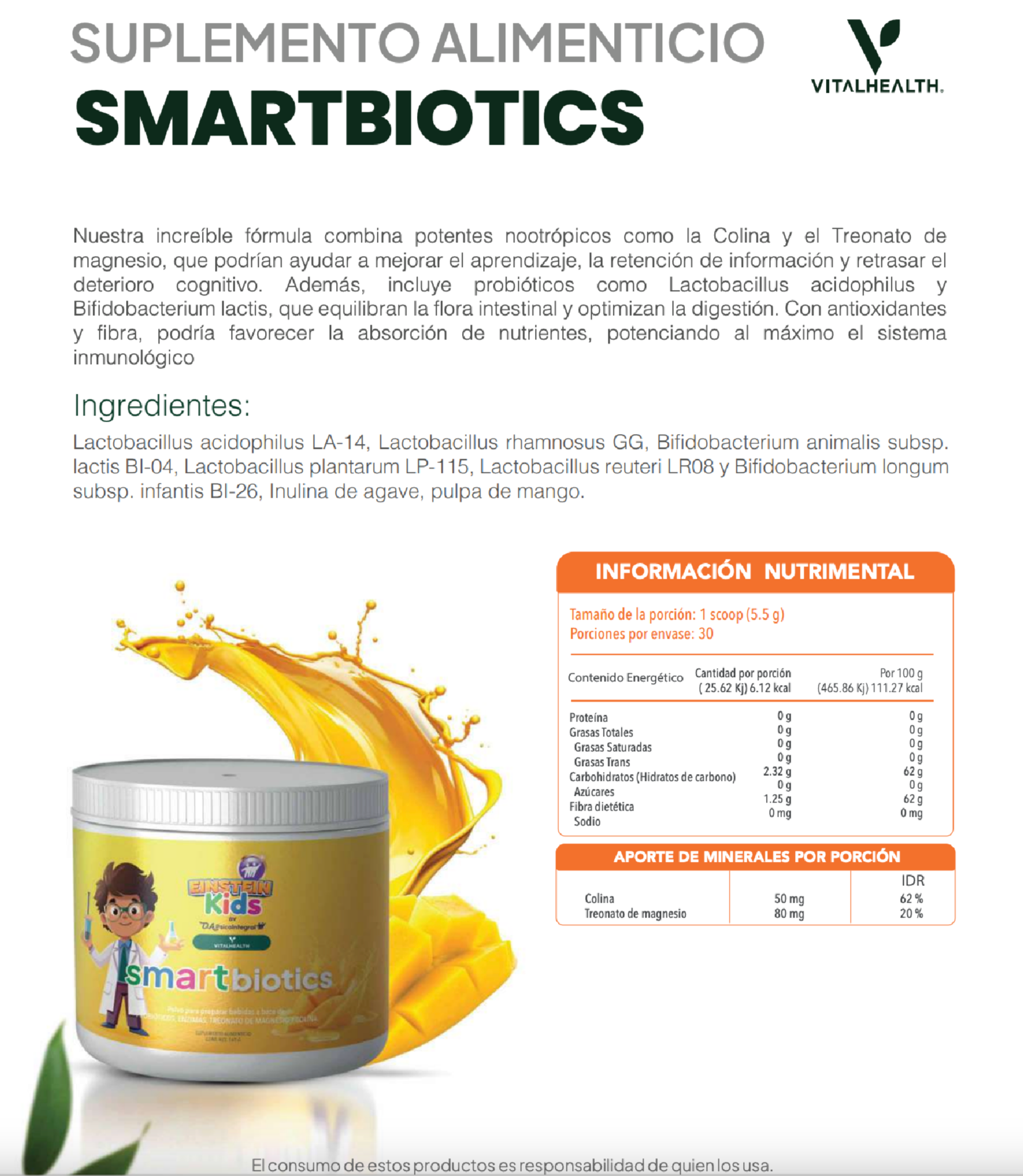 Smart Biotics Bebida Funcional para Niños